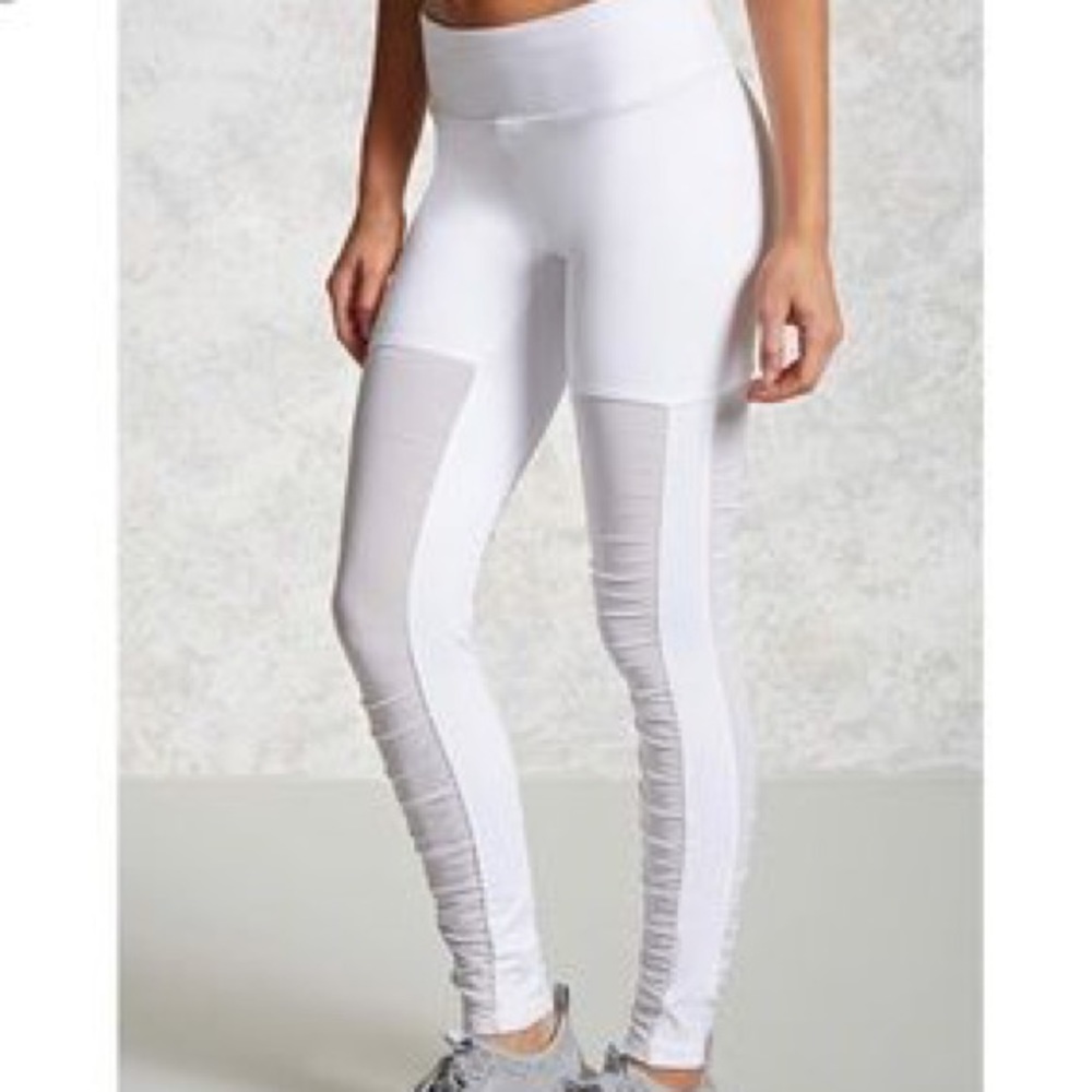 White Mesh Leggings